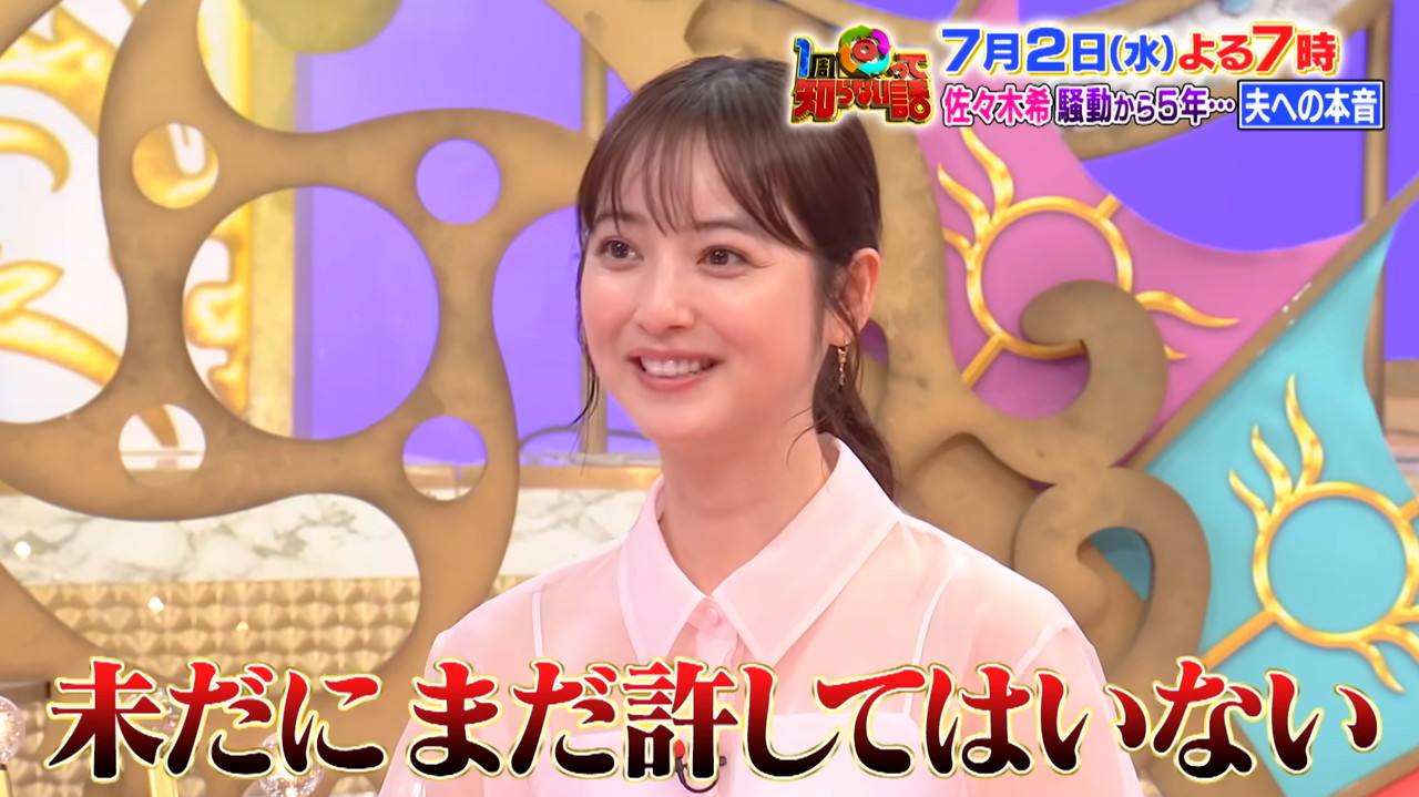 佐々木希 渡部建 多目的トイレ不倫 日テレ公式チャンネルより